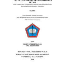 Upaya Peningkatan Kesejahteraan Petani (Studi tentang Upaya Peningkatan Kesejahteraan Petani di Desa Kendalrejo Kecamatan Durenan Kabupaten Trenggalek)